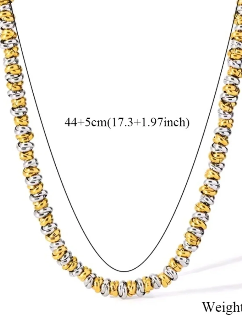 Anthropologie Gold & Silver Beaded Necklace and Bracelet Set - Picture 6 of 6